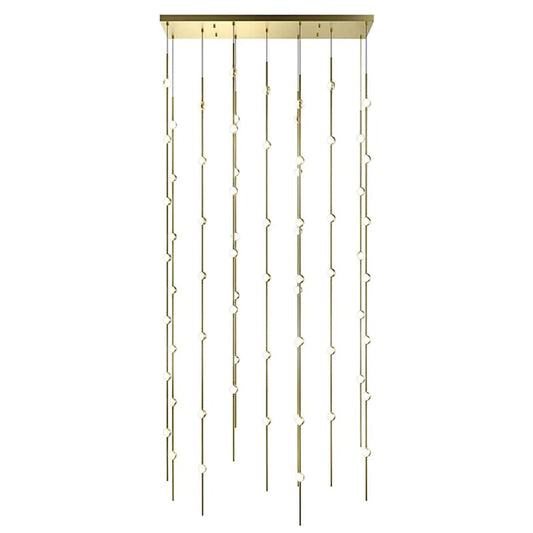 Constellation Andromeda 69 Light 36" Wide LED Abstract Multi Light Pendant with White Acrylic Shades