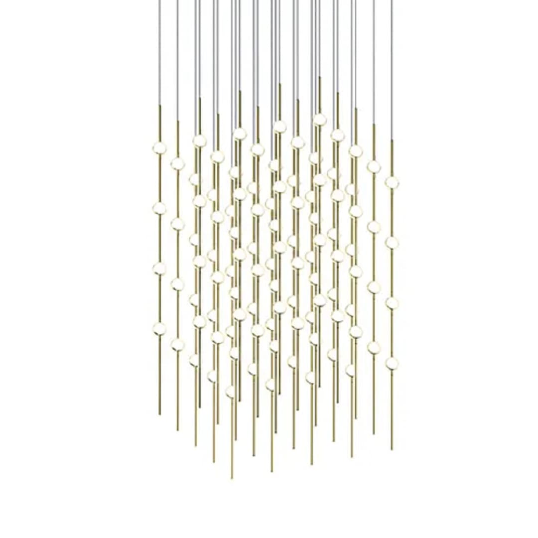 Constellation Cosmic Cube 100 Light 21" Wide LED Abstract Multi Light Pendant with White Acrylic Shades