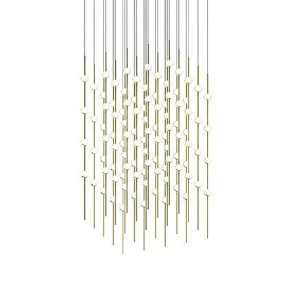 Constellation Cosmic Cube 100 Light 21" Wide LED Abstract Multi Light Pendant with White Acrylic Shades