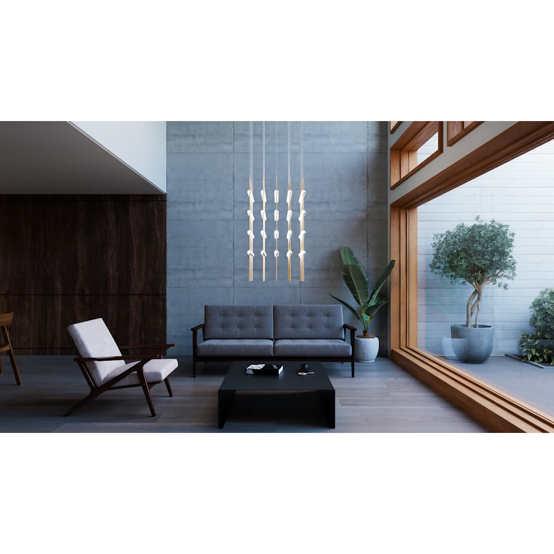 Constellation Cosmic Cube 100 Light 21" Wide LED Abstract Multi Light Pendant with Clear Acrylic Shades