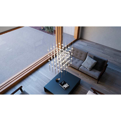 Constellation Cosmic Cube 100 Light 21" Wide LED Abstract Multi Light Pendant with Clear Acrylic Shades