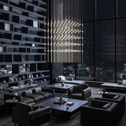 Constellation Cosmic Cube 100 Light 21" Wide LED Abstract Multi Light Pendant with White Acrylic Shades