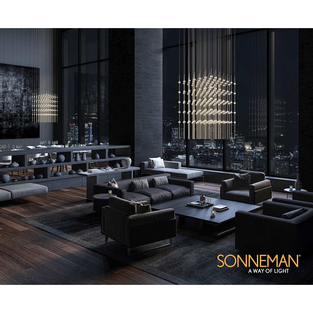 Constellation Cosmic Cube 100 Light 21" Wide LED Abstract Multi Light Pendant with White Acrylic Shades