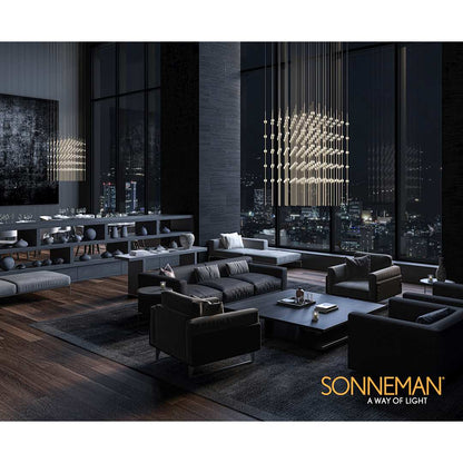 Constellation Cosmic Cube 100 Light 21" Wide LED Abstract Multi Light Pendant with White Acrylic Shades