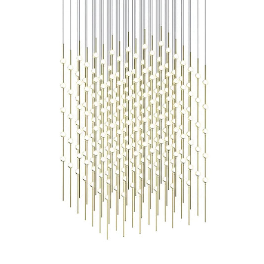 Constellation Cosmic Cube 245 Light 30" Wide LED Abstract Multi Light Pendant with White Acrylic Shades