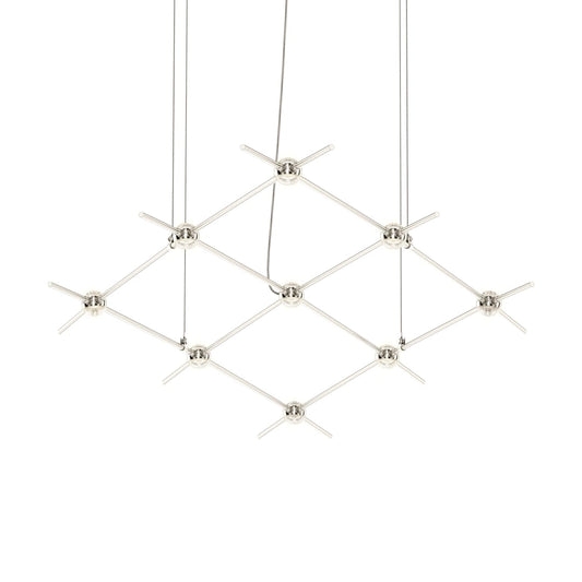 Constellation Aquarius Minor 9 Light 67" Wide LED Chandelier with Faceted Acrylic Shades