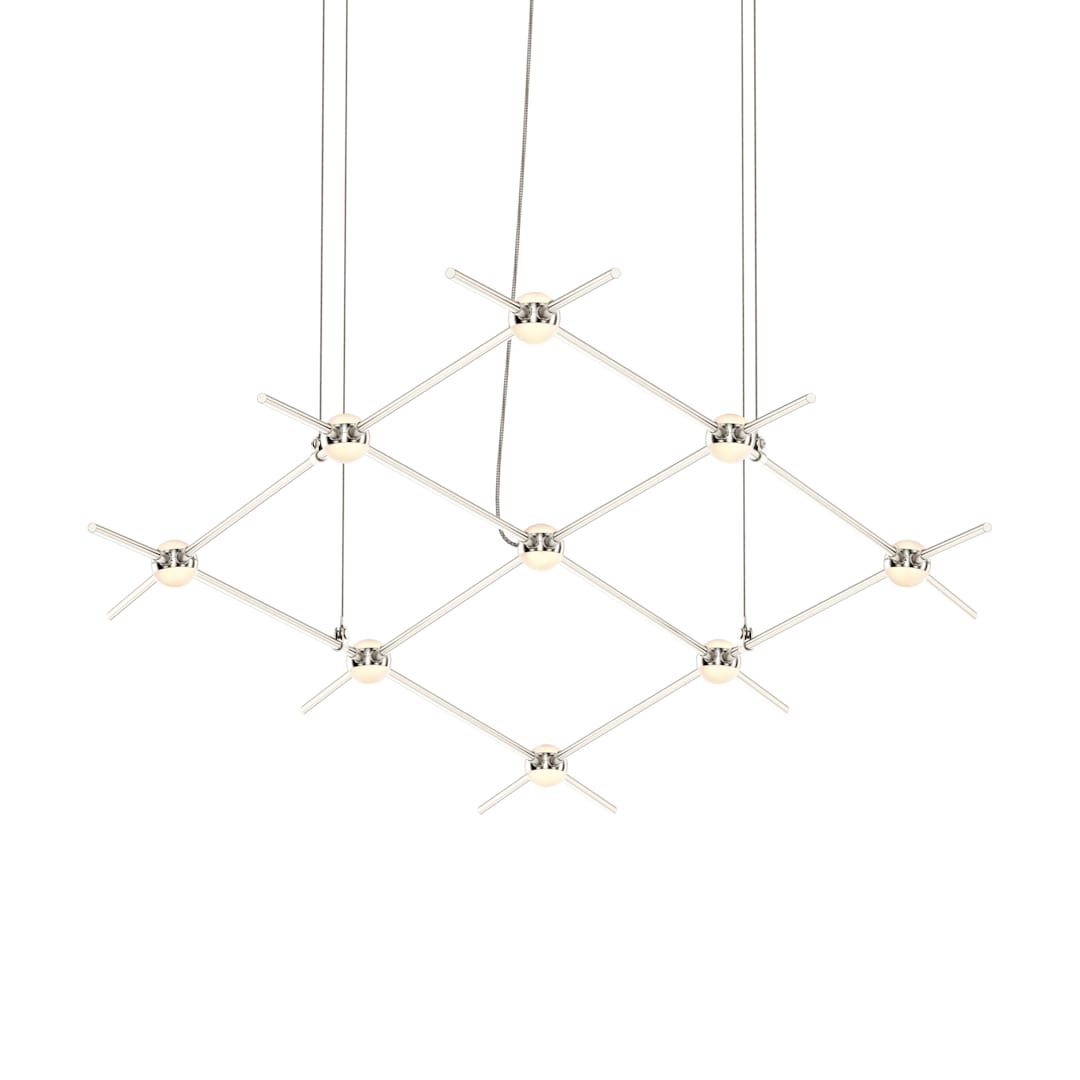 Constellation Aquarius Minor 9 Light 67" Wide LED Chandelier with Optical Acrylic Shades