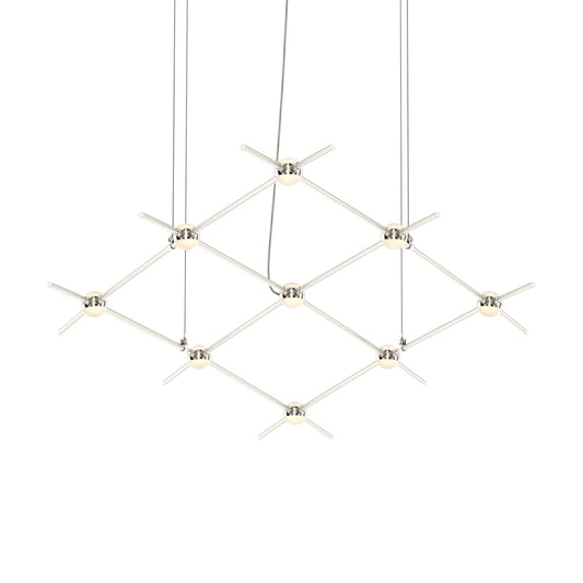 Constellation Aquarius Minor 9 Light 67" Wide LED Chandelier with Optical Acrylic Shades