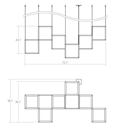 Cubix 6 Light LED Pendant