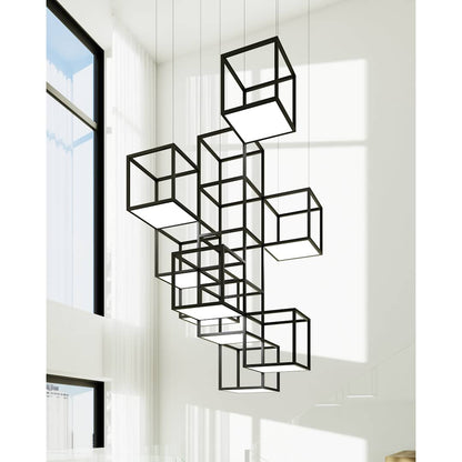 Cubix 12 Light LED Pendant