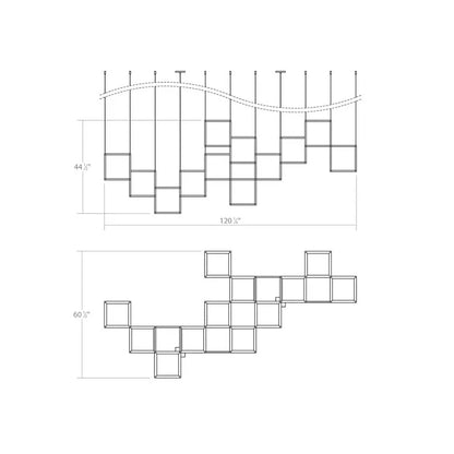 Cubix 12 Light LED Pendant