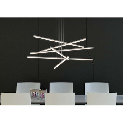Stix 40" Wide 6 Arm LED Chandelier