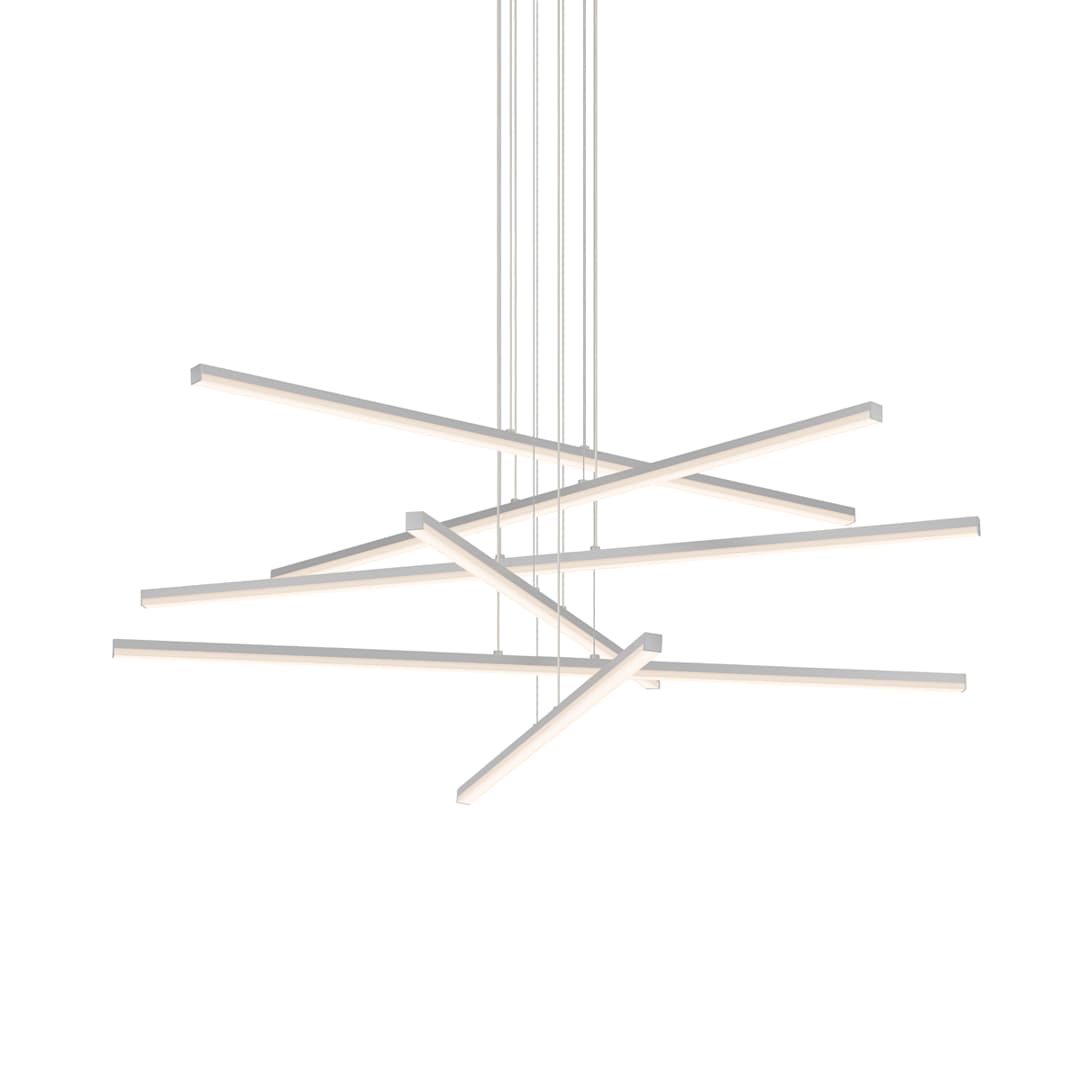 Stix 40" Wide 6 Arm LED Chandelier