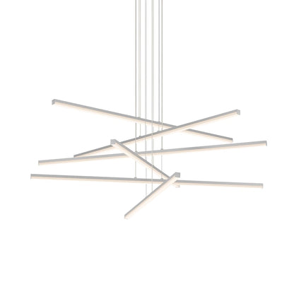 Stix 40" Wide 6 Arm LED Chandelier