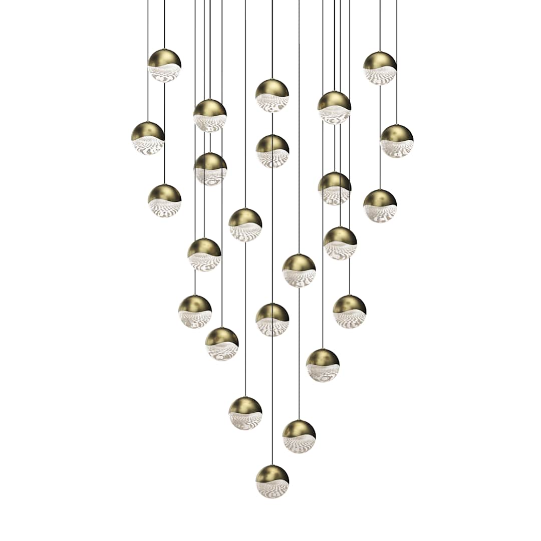 Grapes 24 Light 27" Wide LED Suspension Multi Light Pendant