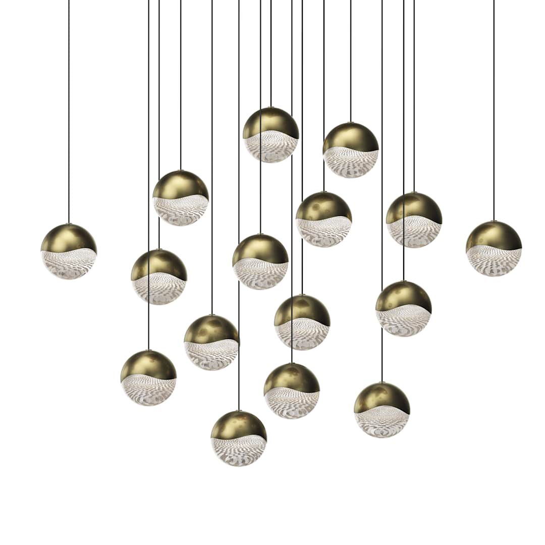 Grapes 16 Light 24" Wide LED Suspension Multi Light Pendant