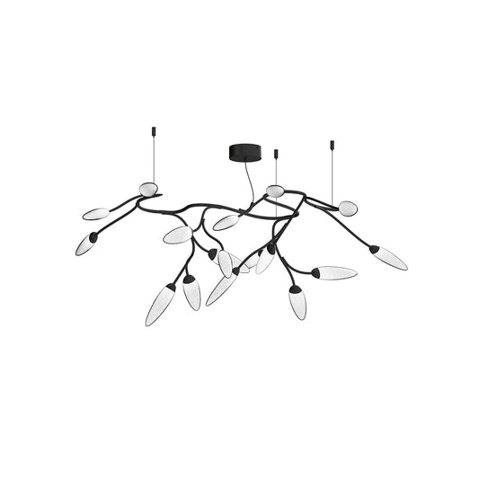 Vines 17 Light 55" Wide LED Semi-Flush Ceiling Fixture - 277