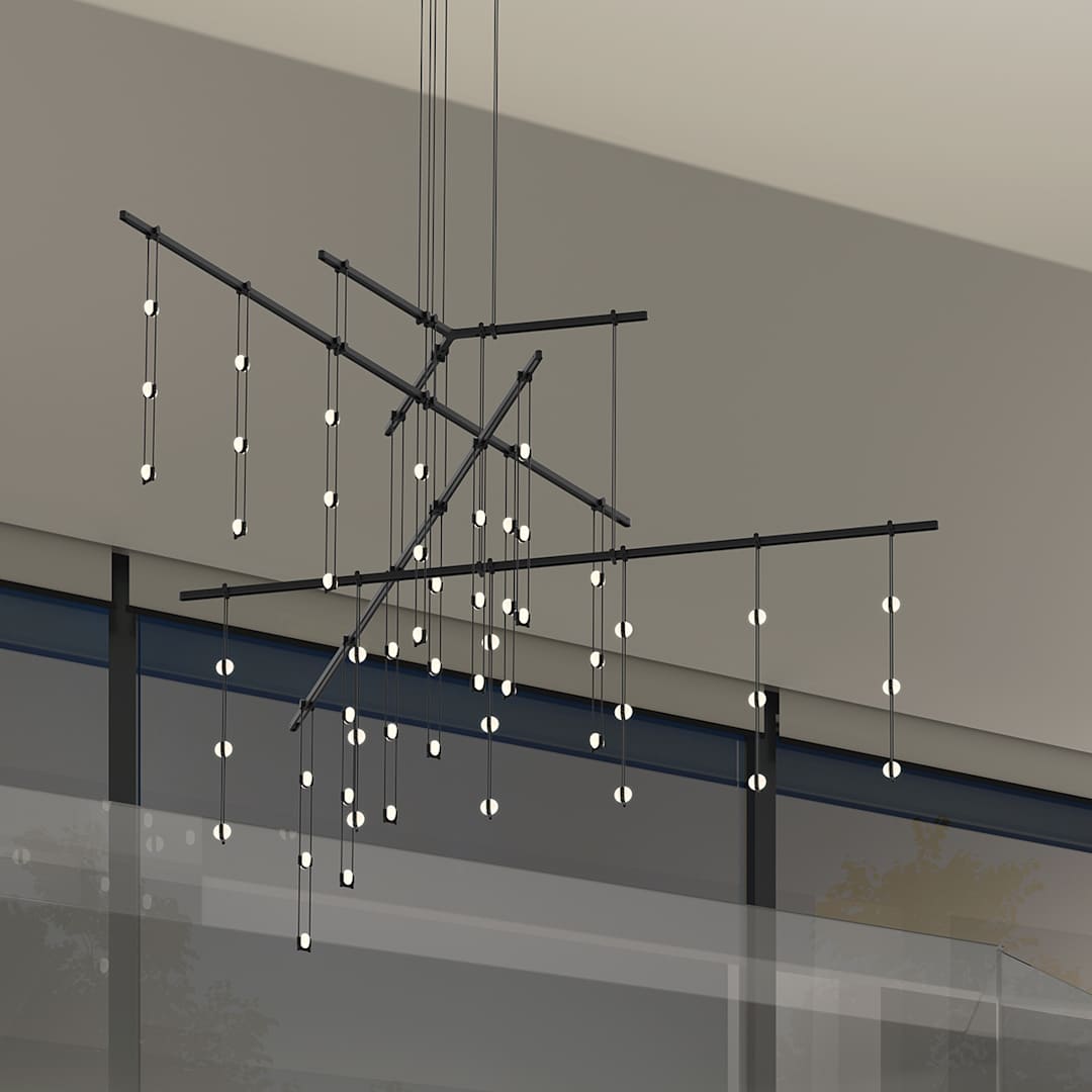 Suspenders LED 4-Tier Tri-Bar Multi Light Pendant