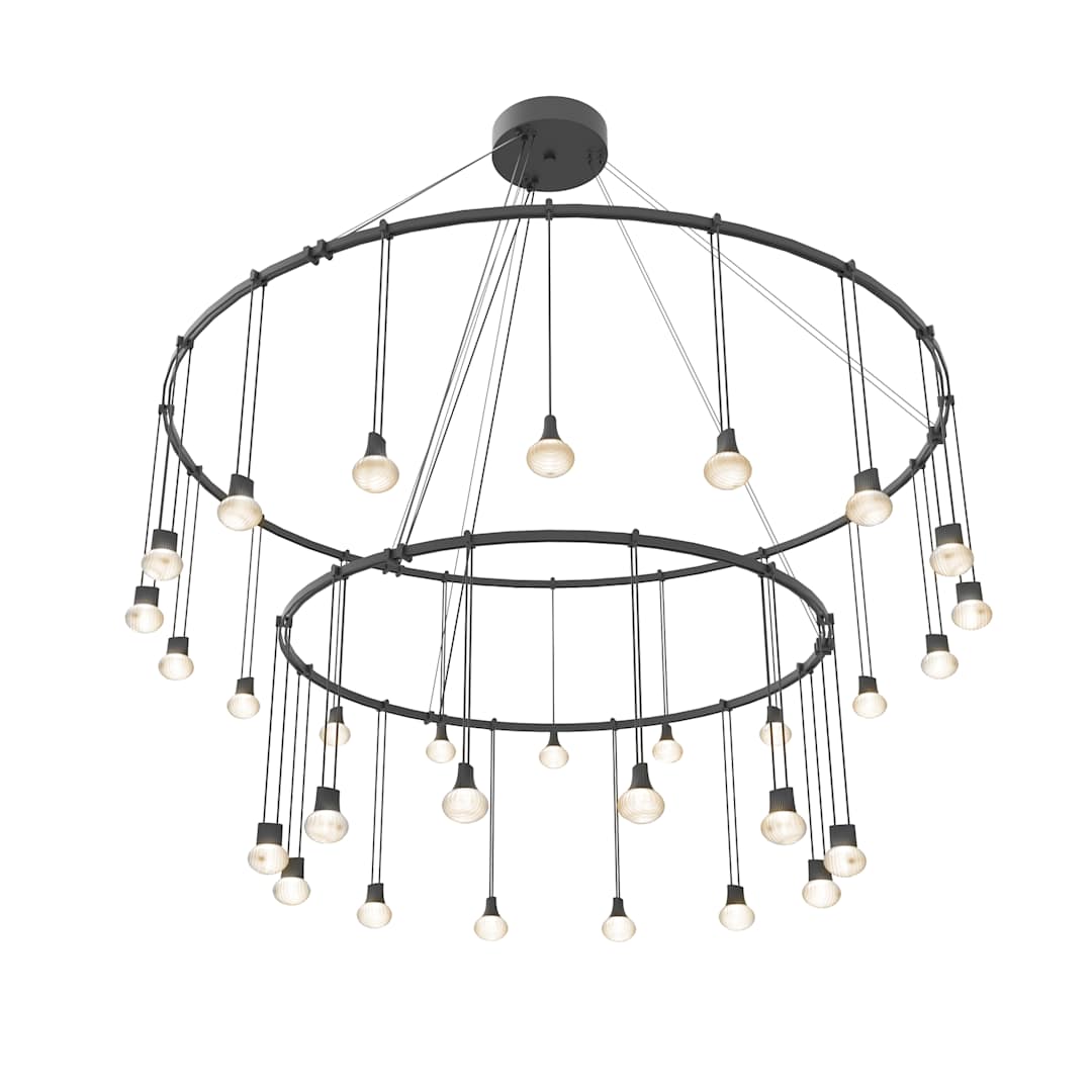 Suspenders LED Double Ring Multi Light Pendant