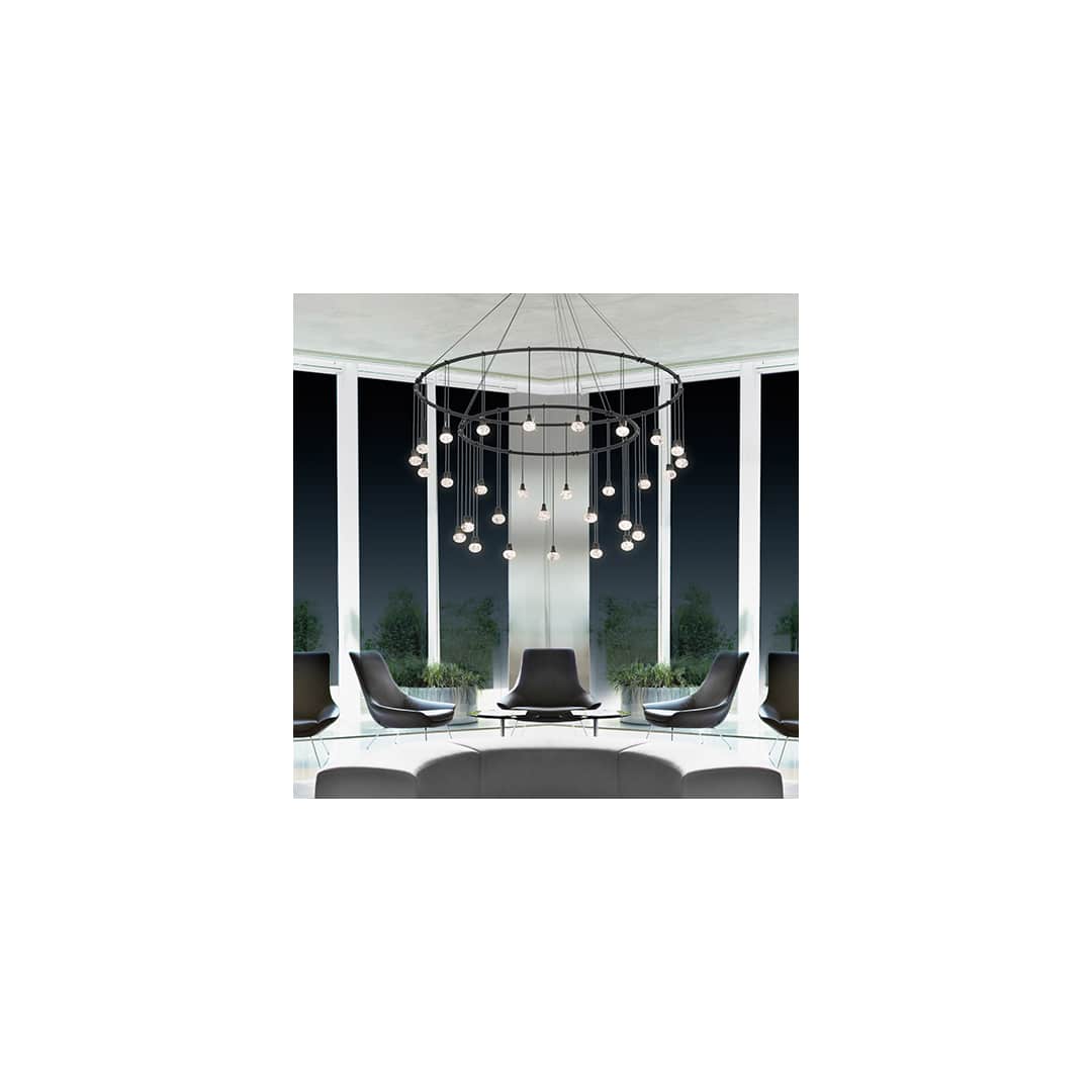 Suspenders LED Double Ring Multi Light Pendant