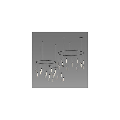 Suspenders LED 3-Bar Offset Ring Multi Light Pendant