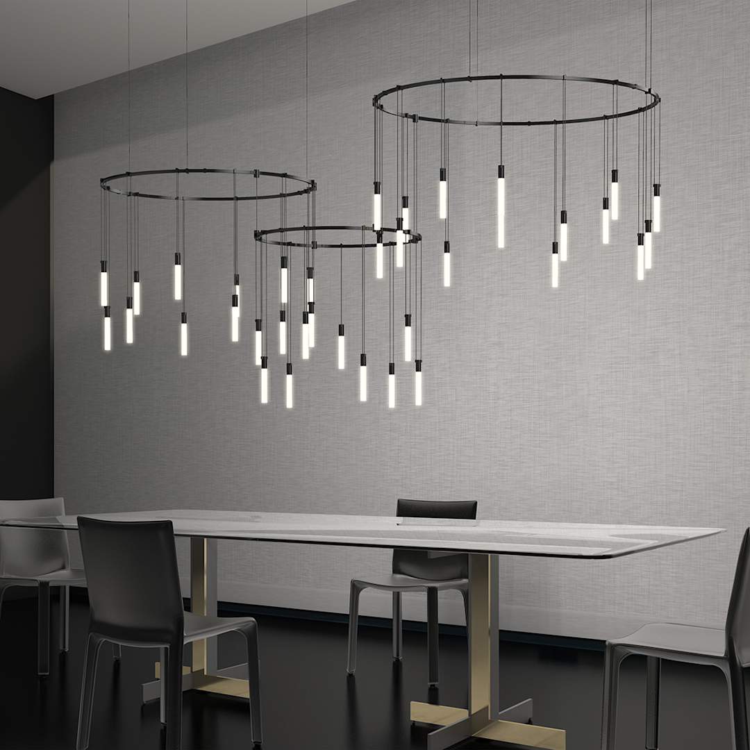 Suspenders LED 3-Bar Offset Ring Multi Light Pendant