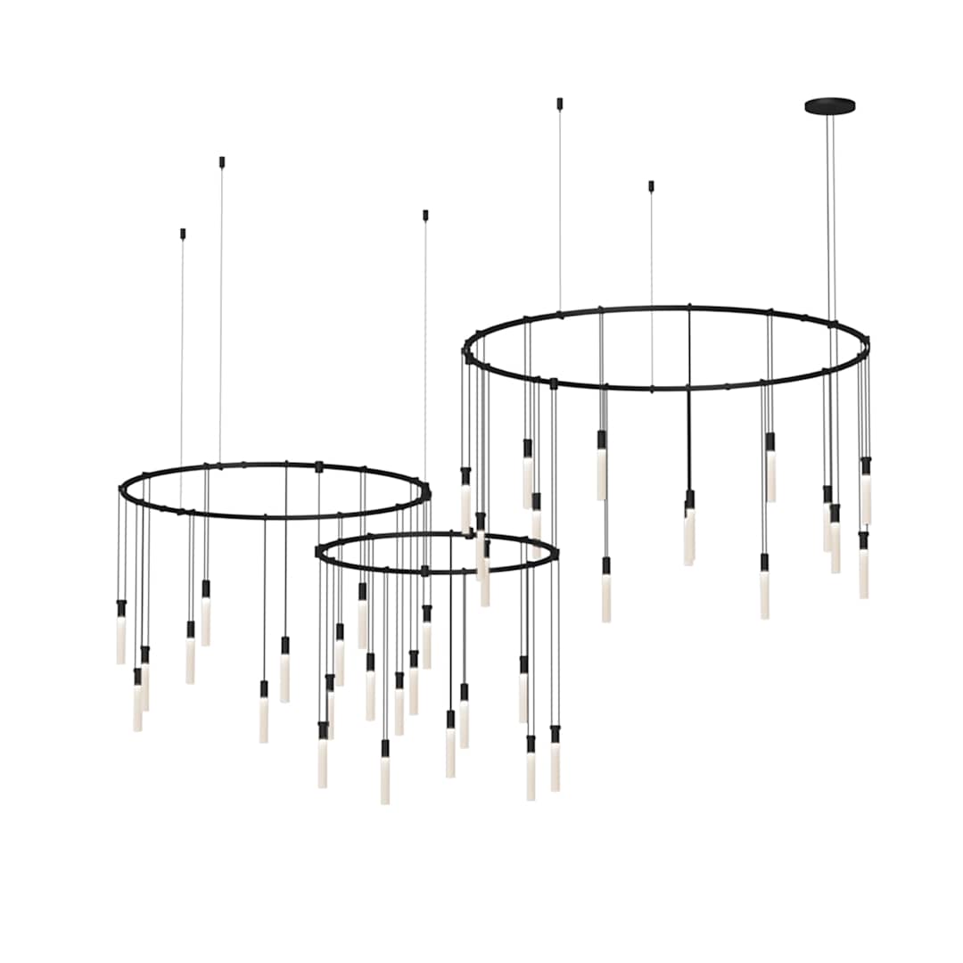 Suspenders LED 3-Bar Offset Ring Multi Light Pendant