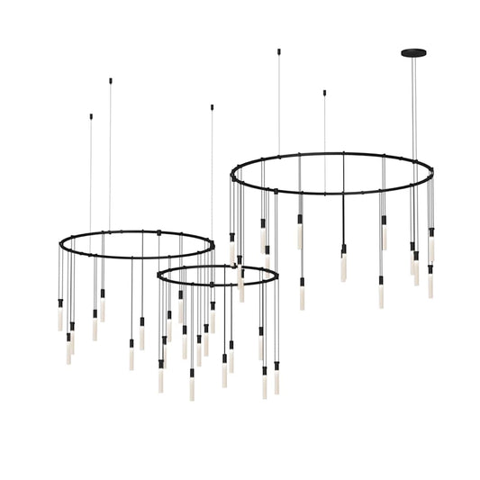 Suspenders LED 3-Bar Offset Ring Multi Light Pendant