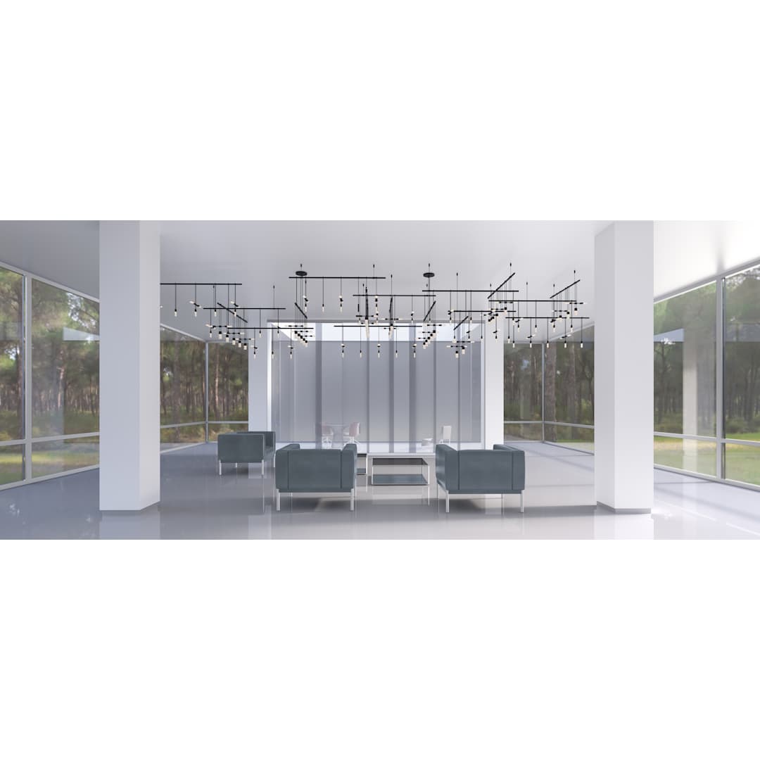 Suspenders 242" Wide Multi Light Pendant