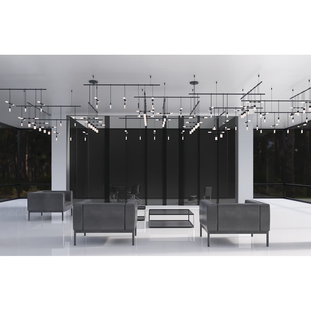 Suspenders 242" Wide Multi Light Pendant