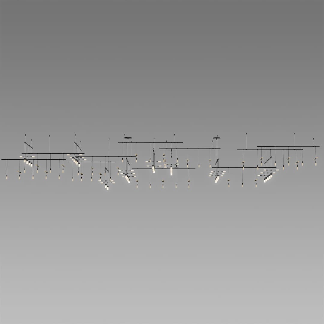 Suspenders 242" Wide Multi Light Pendant