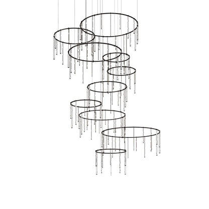 Suspenders 300 Light 86" Wide Full Sized Pendant