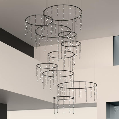 Suspenders 300 Light 86" Wide Full Sized Pendant