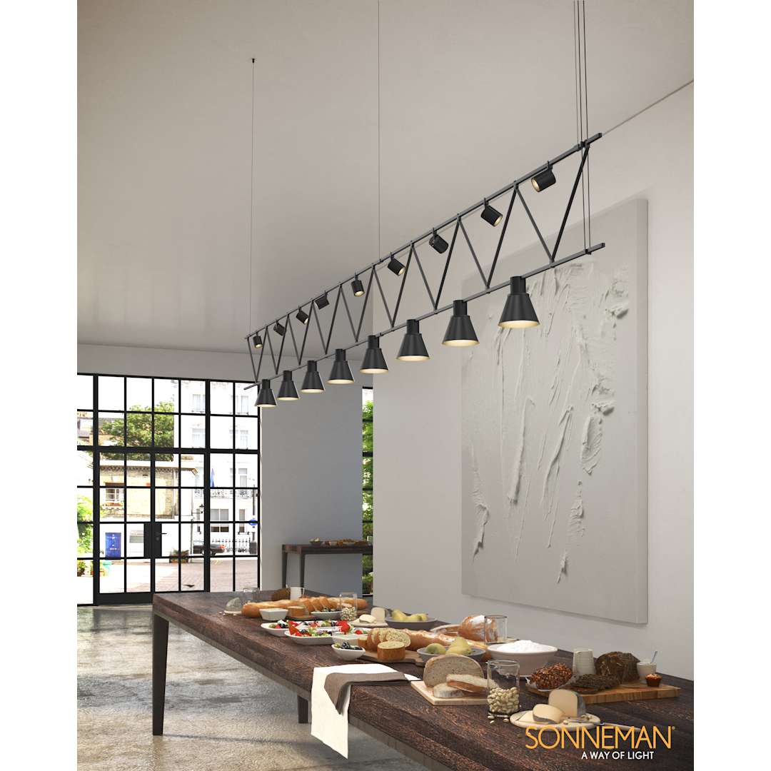 Suspenders 8 Light 170" Wide LED Linear Chandelier