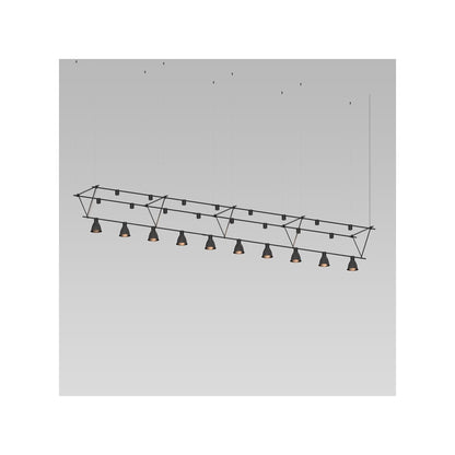 Suspenders 8 Light 170" Wide LED Linear Chandelier