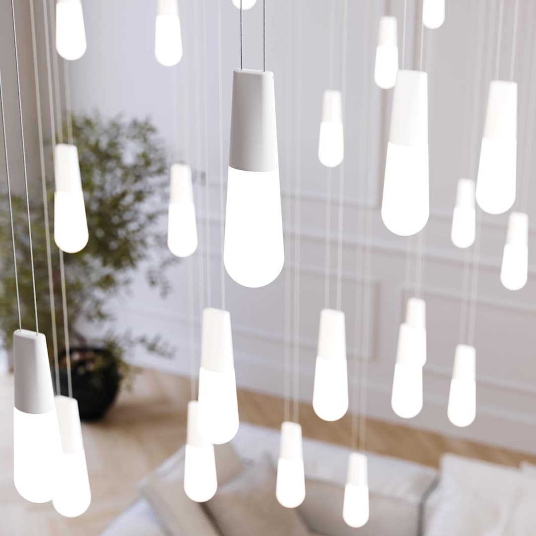 Suspenders 117" Wide LED Abstract Linear Chandelier