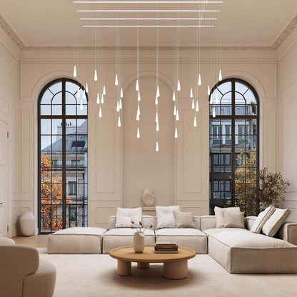 Suspenders 117" Wide LED Abstract Linear Chandelier