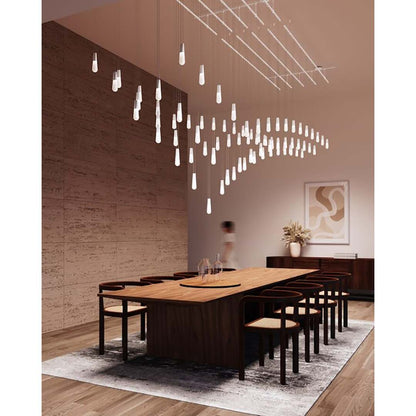 Suspenders 117" Wide LED Abstract Linear Chandelier