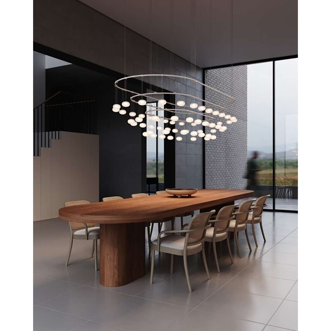 Suspenders 94" Wide LED Racetrack Chandelier