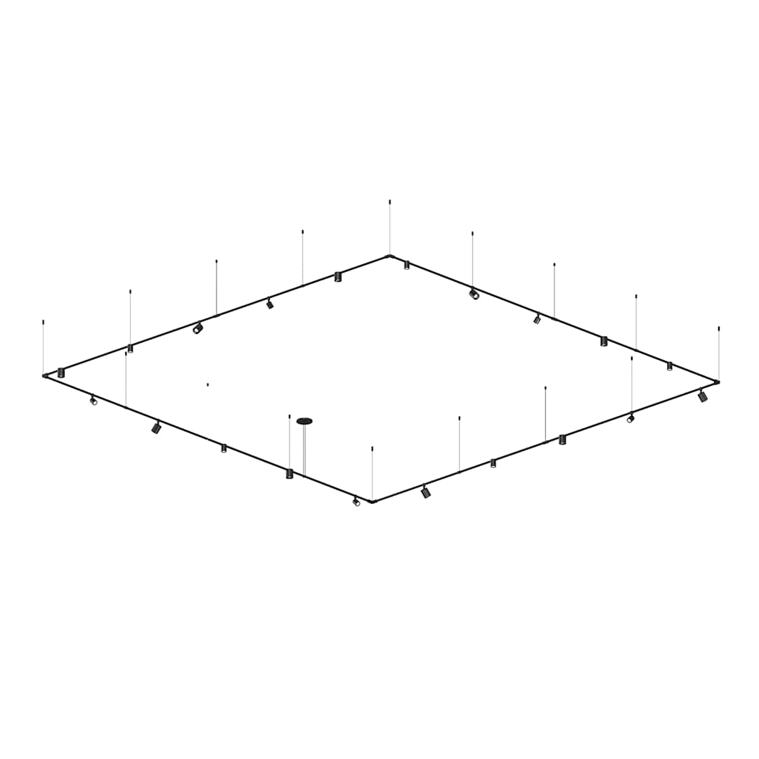 Suspenders 147" Wide LED Square Chandelier