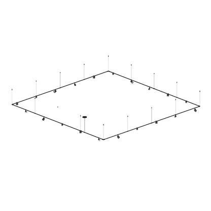 Suspenders 147" Wide LED Square Chandelier