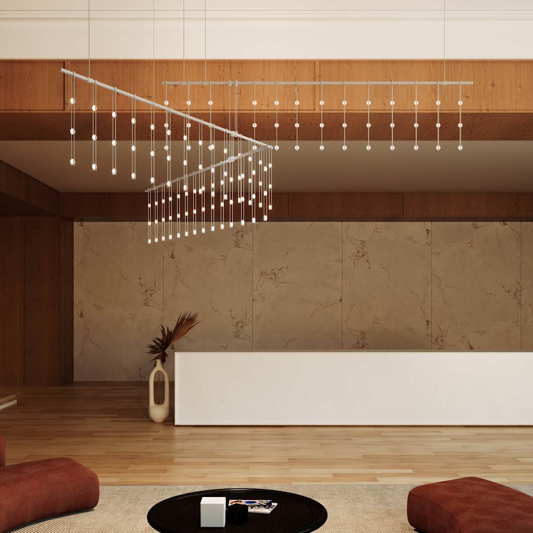 Suspenders 83" Wide LED Abstract Chandelier