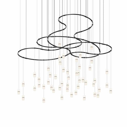 Suspenders 82" Wide LED Matrix Chandelier