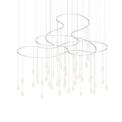 Suspenders 82" Wide LED Matrix Chandelier