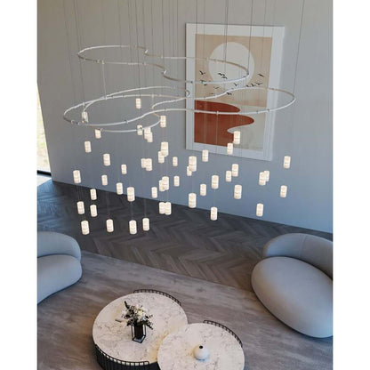 Suspenders 82" Wide LED Matrix Chandelier