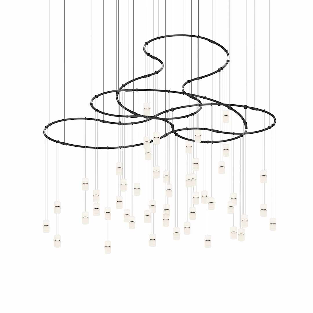 Suspenders 82" Wide LED Matrix Chandelier