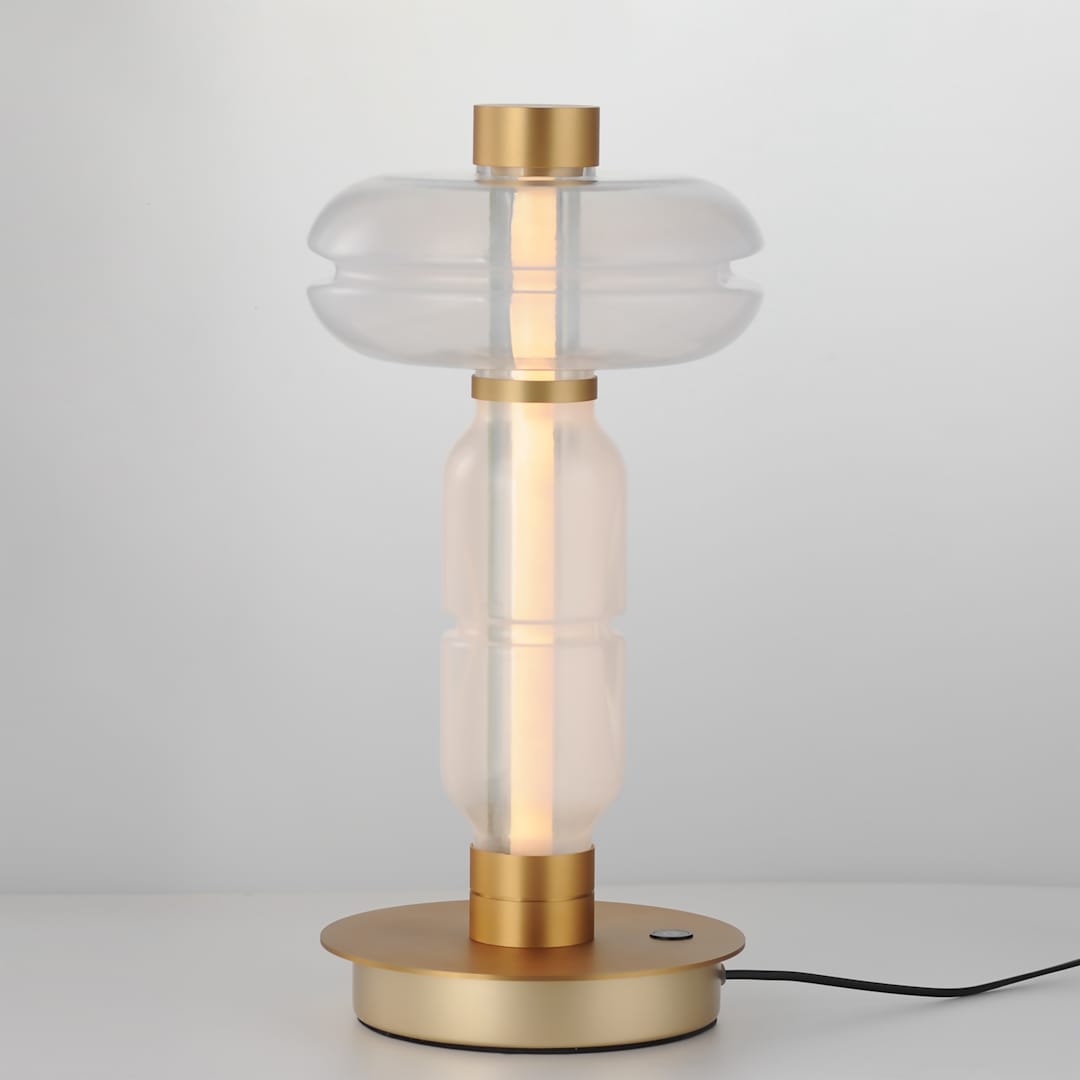 Gusto 20" Tall LED Buffet Table Lamp with Hand-Blown Glass Shades