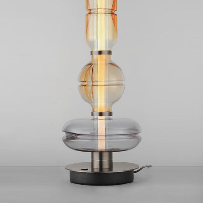 Gusto 28" Tall LED Column Table Lamp with Hand-Blown Glass Shades
