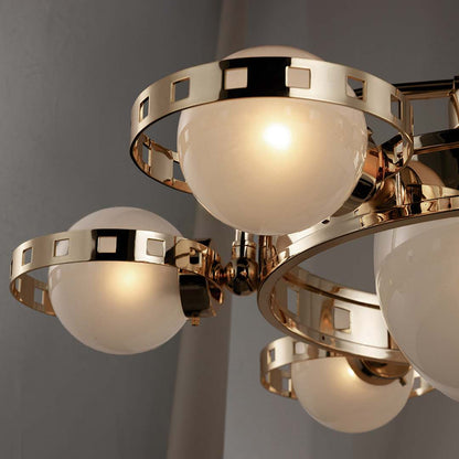 Olympus 7 Light 39-1/2" Wide Chandelier with Opal Glass Shades