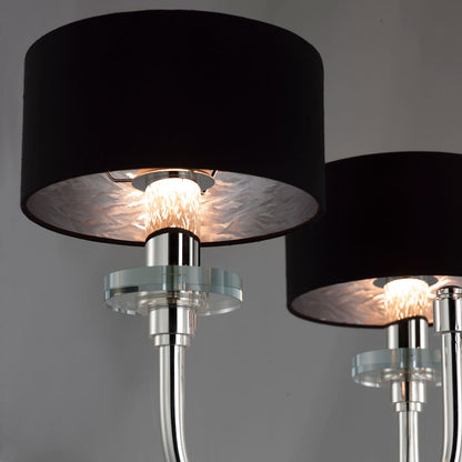 Manhattan 5 Light 34-1/4" Wide Chandelier with Silk Shades